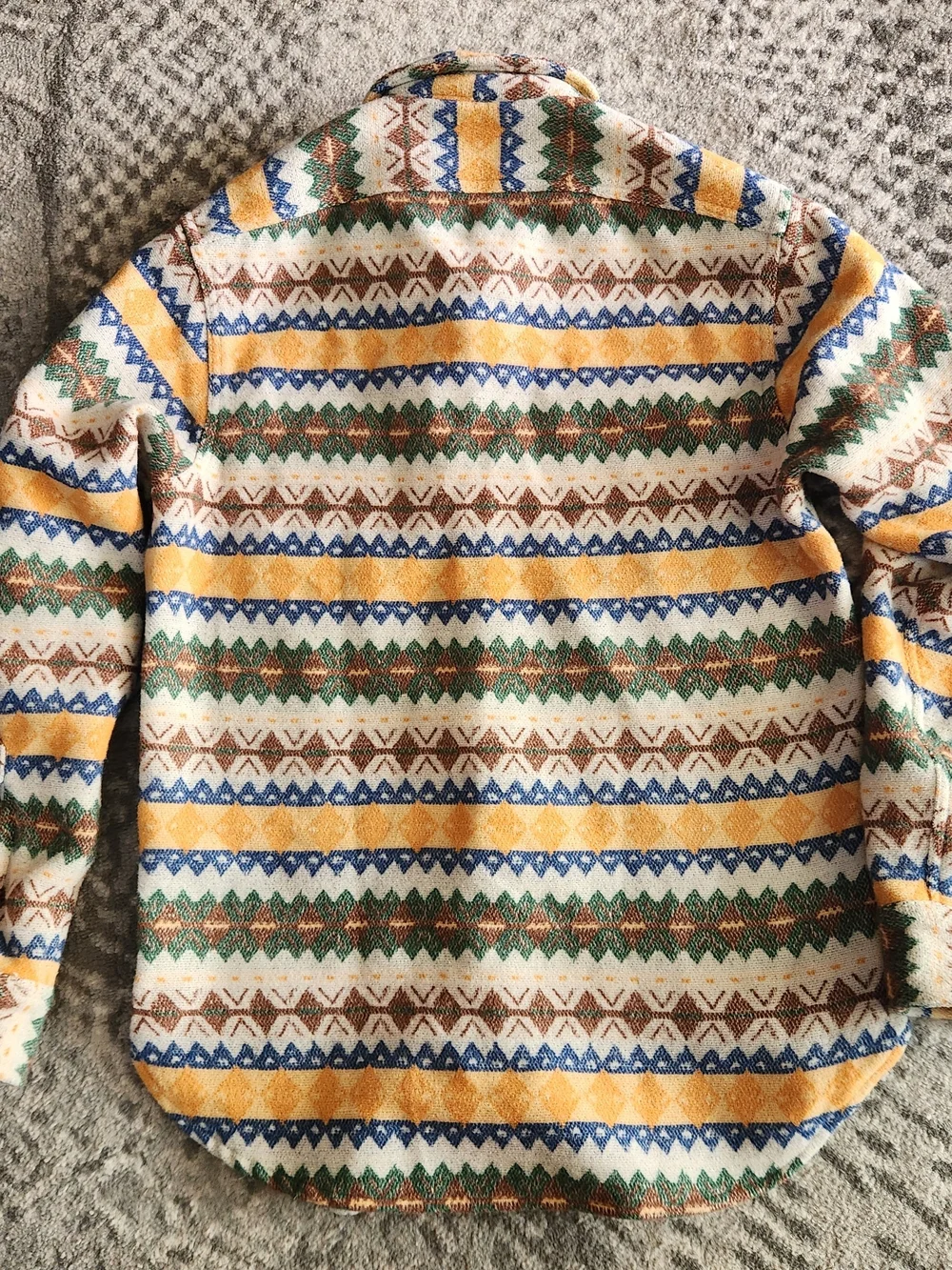 J. Crew Fair Isle Workshirt Men’s Patterned Button-Up Shirt Size Small